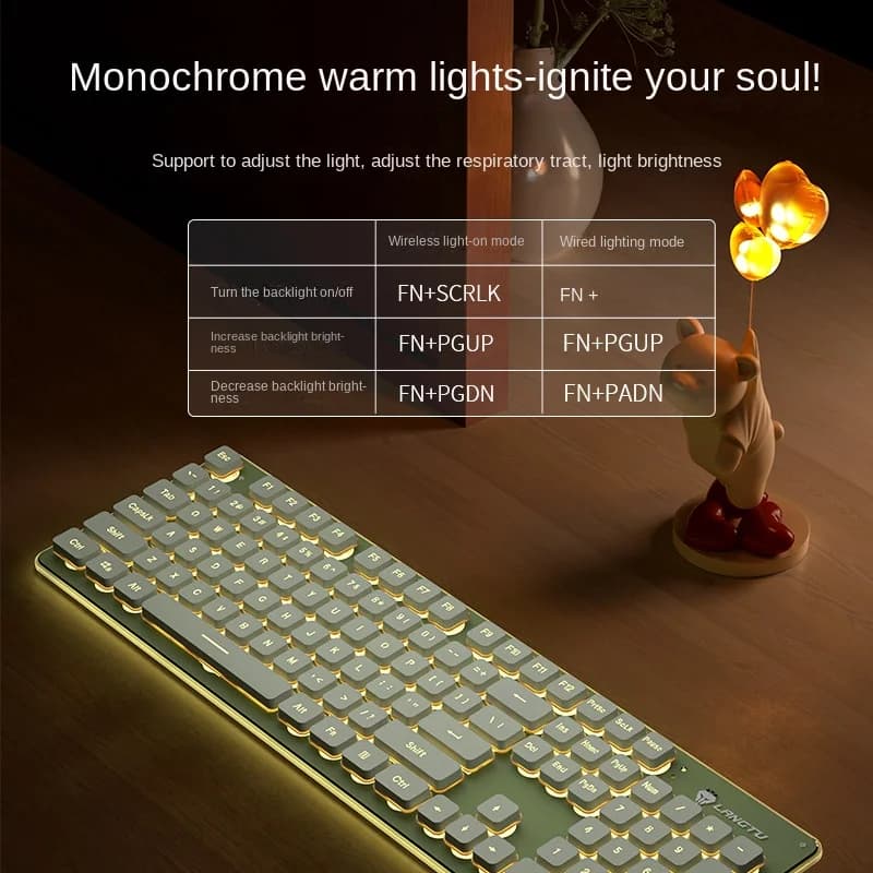 Silent Mechanical Keyboard with Backlight: Wired, for Gaming and Office Use on Desktop and Laptop Gaming Wired Keyboard