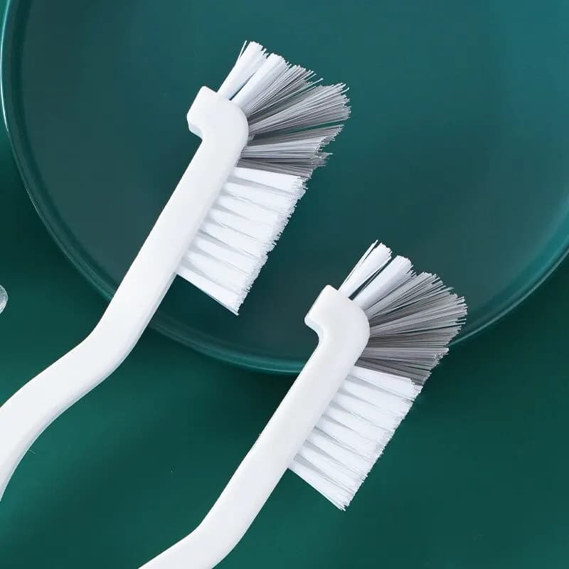 Spazzola per la pulizia del lavello con manico lungo e design a gomito, foro per appendere a parete, accessorio per la pulizia delle fessure
