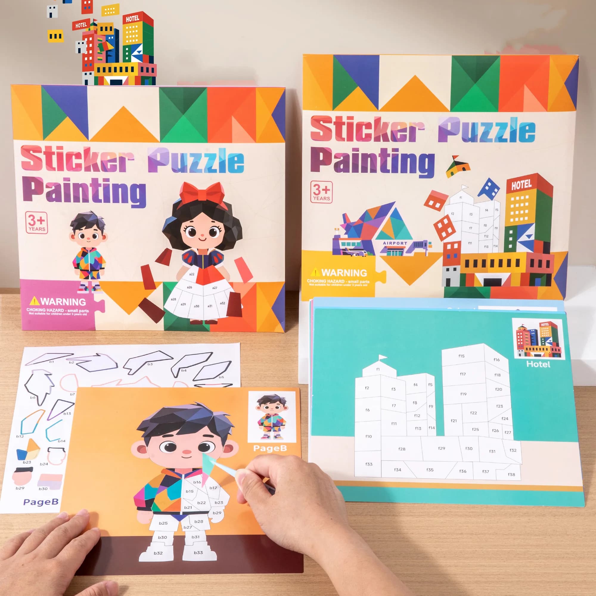 Adesivi 3D Gioco di puzzle Animale del fumetto Giocattoli artigianali fai-da-te per bambini Disegno educativo Giocattolo di apprendimento Regalo per bambini