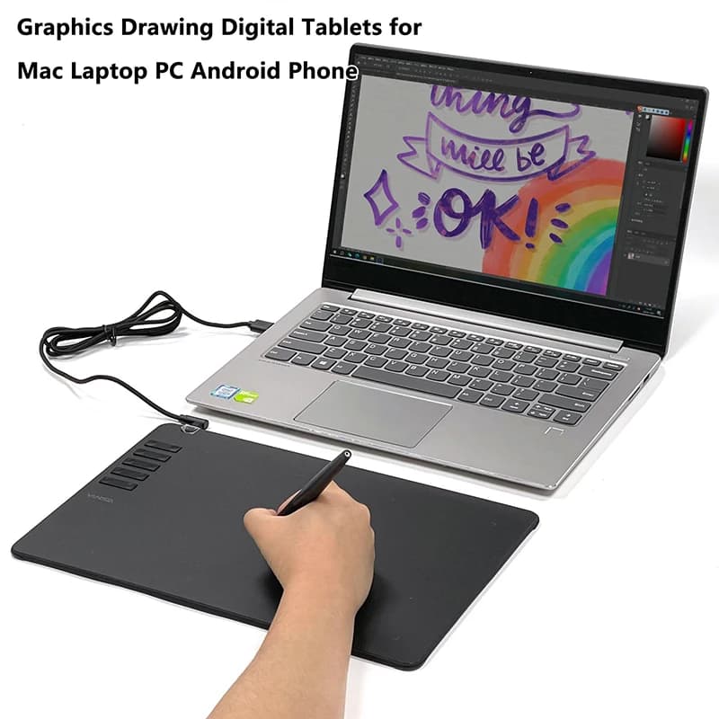 Tavoletta grafica da disegno Tavoletta digitale con penna per scrittura Tavolo da disegno per telefono Android Windows Mac Laptop per corso di progettazione di pittura
