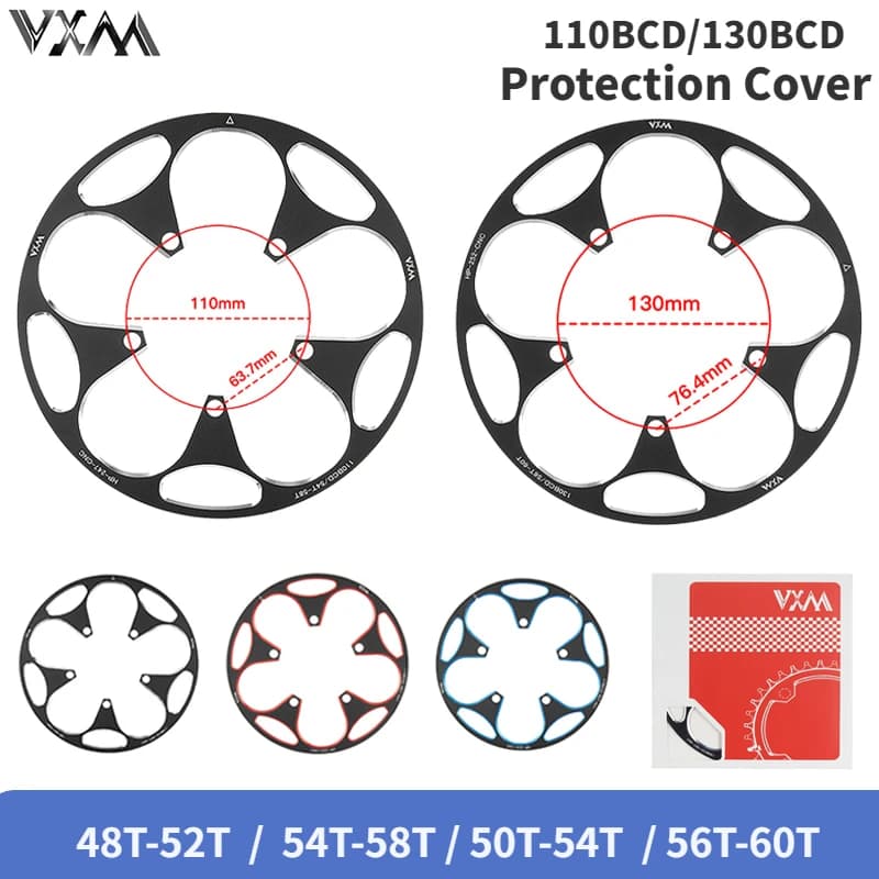 Professionale Mountain Bike MTB Copertura di Protezione Della Catena 110BCD e 130BCD, 48/50/52/54/56/58T/60T Set Manovella di Protezione Pignone parti