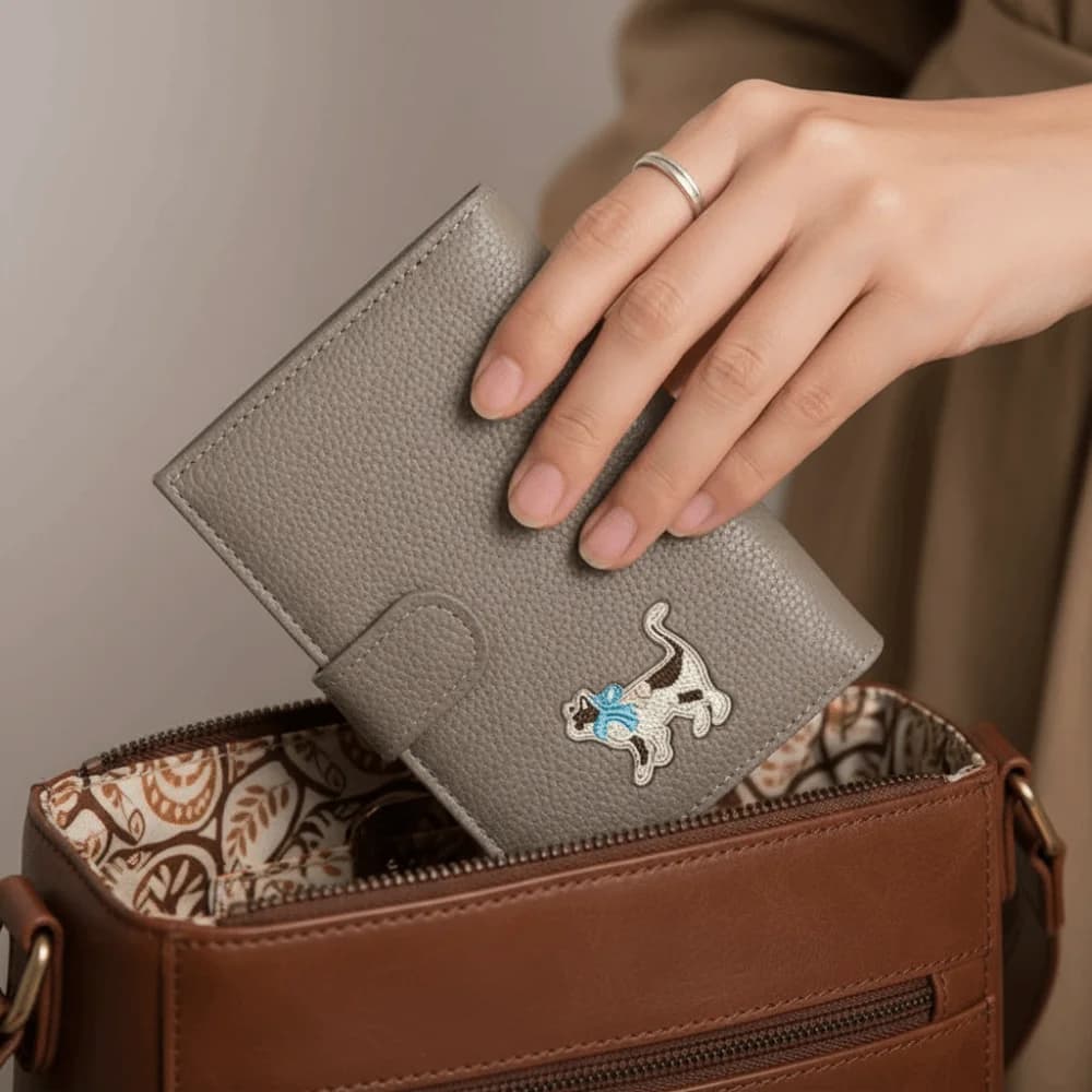 Card Holder PU Passport Bag Ticket Holder Passport Cover Travel Wallet Airplane Check-in Multifunctional Passport Clip Men