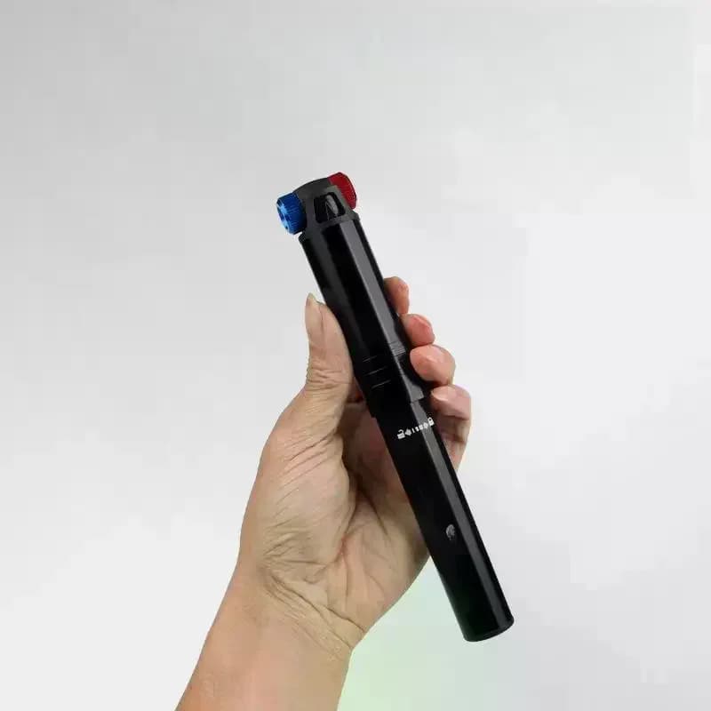 1 Set di mini pompe ad aria portatili con ugello americano e francese per biciclette da montagna e da strada, pompa ad aria manuale.