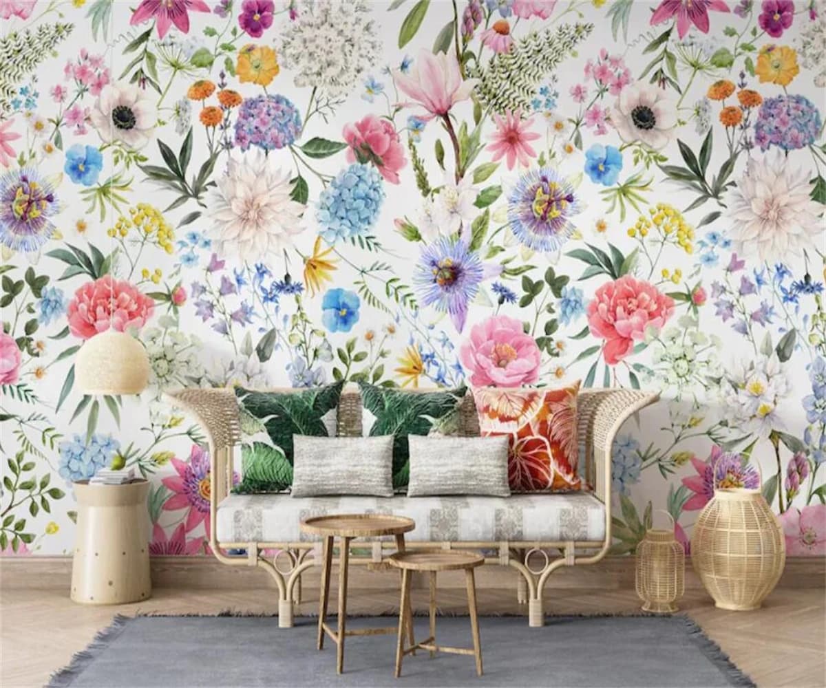Beibehang personalizza l'ultimo fiore impermeabile liscio autoadesivo camera da letto soggiorno decorazione pittura sfondo carta da parati