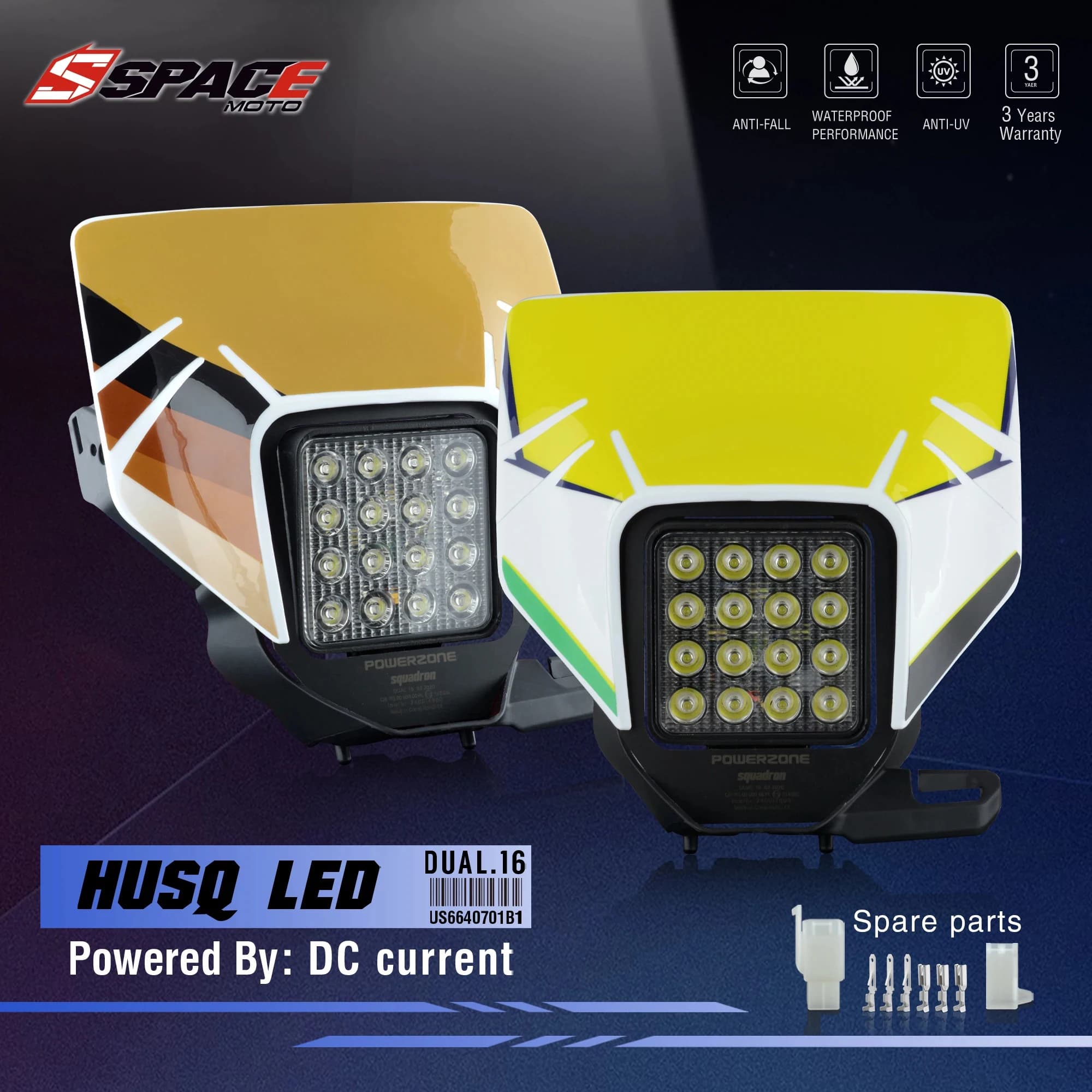 Space Moto LED faro anteriore Supermoto carenatura per Husqvarna Husky TE Enduro VSL faro a LED