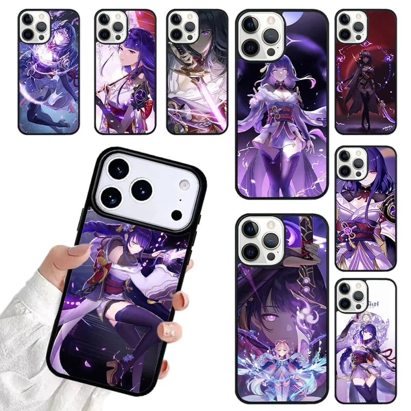 Baal Raiden Shogun Genshin Impact Phone Case For iPhone 17 16 15 14 13 12 11 Pro Max 17air Shockproof Cover Fundas