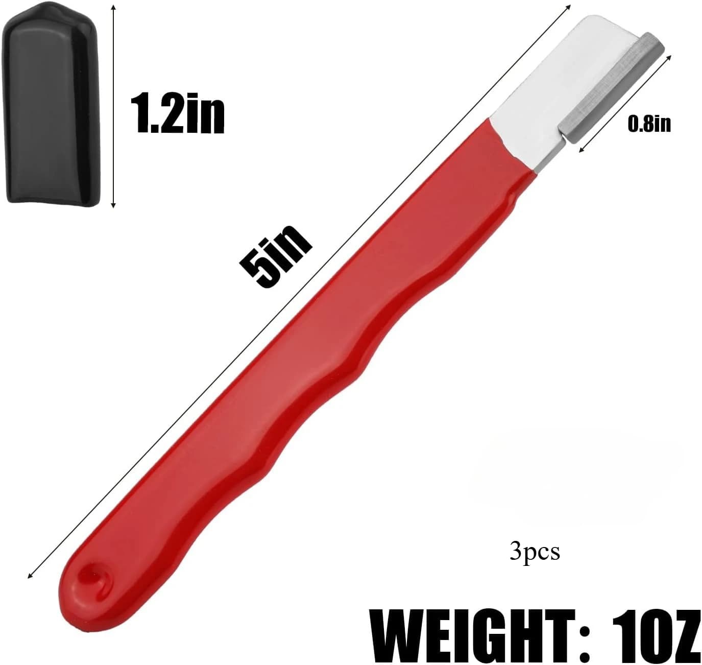 Set of 3 Red Sharpeners for Blades, Premium Sharpener for Garden Tools, Multipurpose for Power Scissors