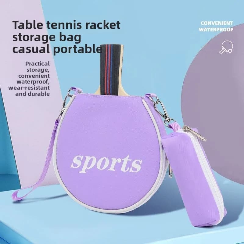 2026 new round table tennis racket cover with high aesthetic value, children's equipment storage bag protective cover