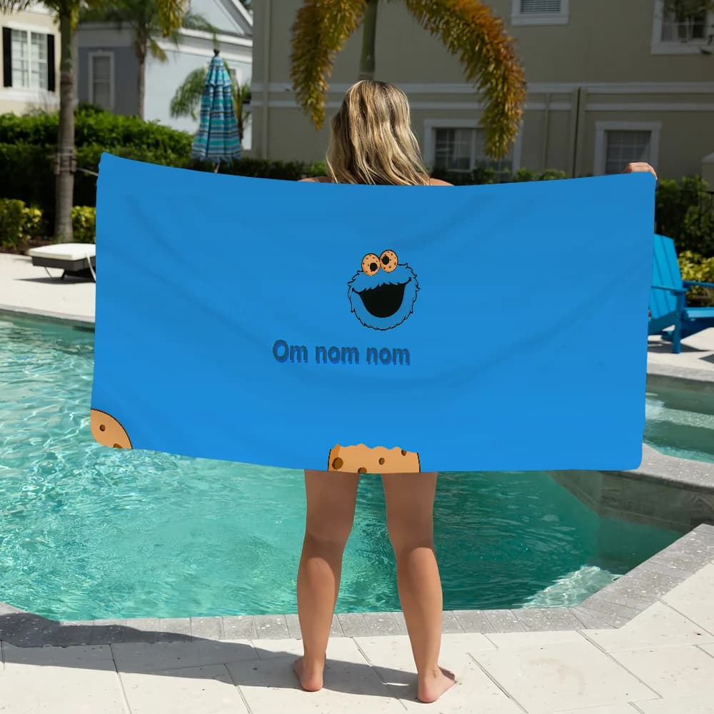 Cartoon C-Cookie M-Monster Asciugamano regalo per viaggi Palestra Sauna Viaggi Spa Doccia Campeggio Asciugamani da spiaggia sportivi ad asciugatura rapida Piscina morbida