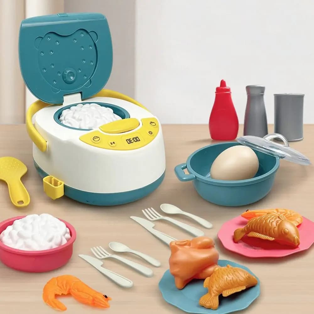 Set da gioco multicolore per bambini, fornello a gas per microonde, casa da gioco, giocattolo da cucina, design di simulazione in plastica, fornello di riso