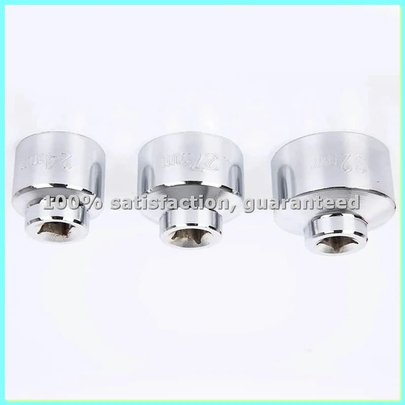 5x Universal Oil Filter Caps Wrench Socket Set 24mm 27mm 32mm 36mm 38mm with A Storage Case Removal Tool-ABFB