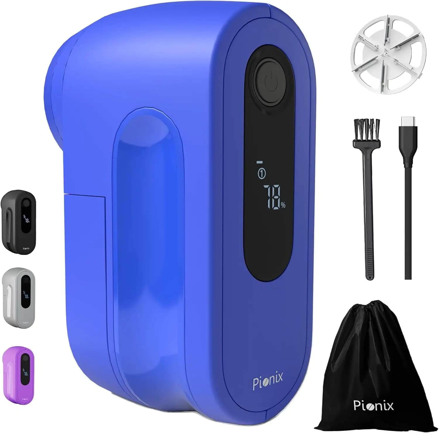 Levapelucchi Senza Fili, Rimuovi Pelucchi Ricaricabile per Vestiti, Batteria da 2000mAh, 3 Velocità, Display LED