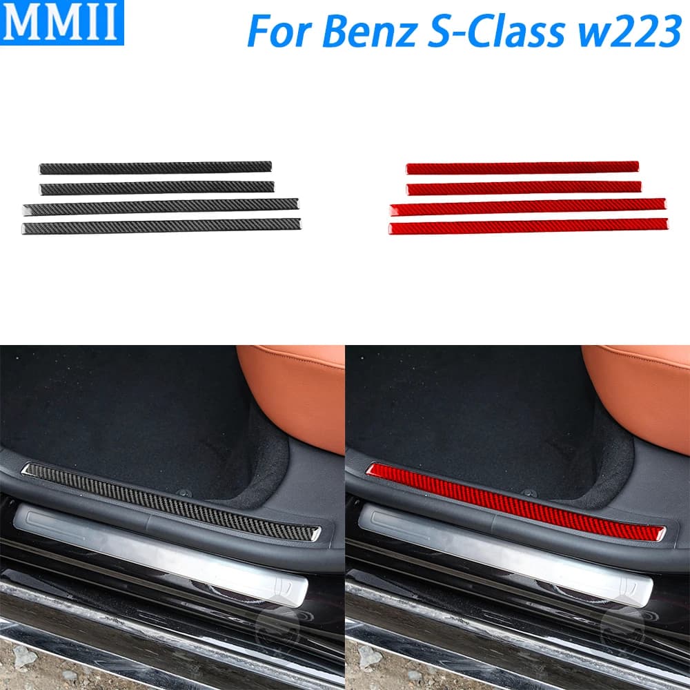 Per Benz classe S W223 2021-2024 pannello davanzale interno in fibra di carbonio strisce Decorative accessori per la decorazione d'interni dell'auto Sticker