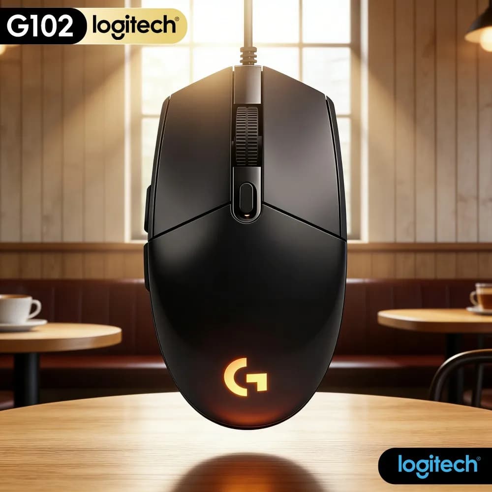 Logitech G102 Prodigy Gaming Mouse,Automatic Surface Tracking Calibration,Stable Cursor On Uneven Desktop Material