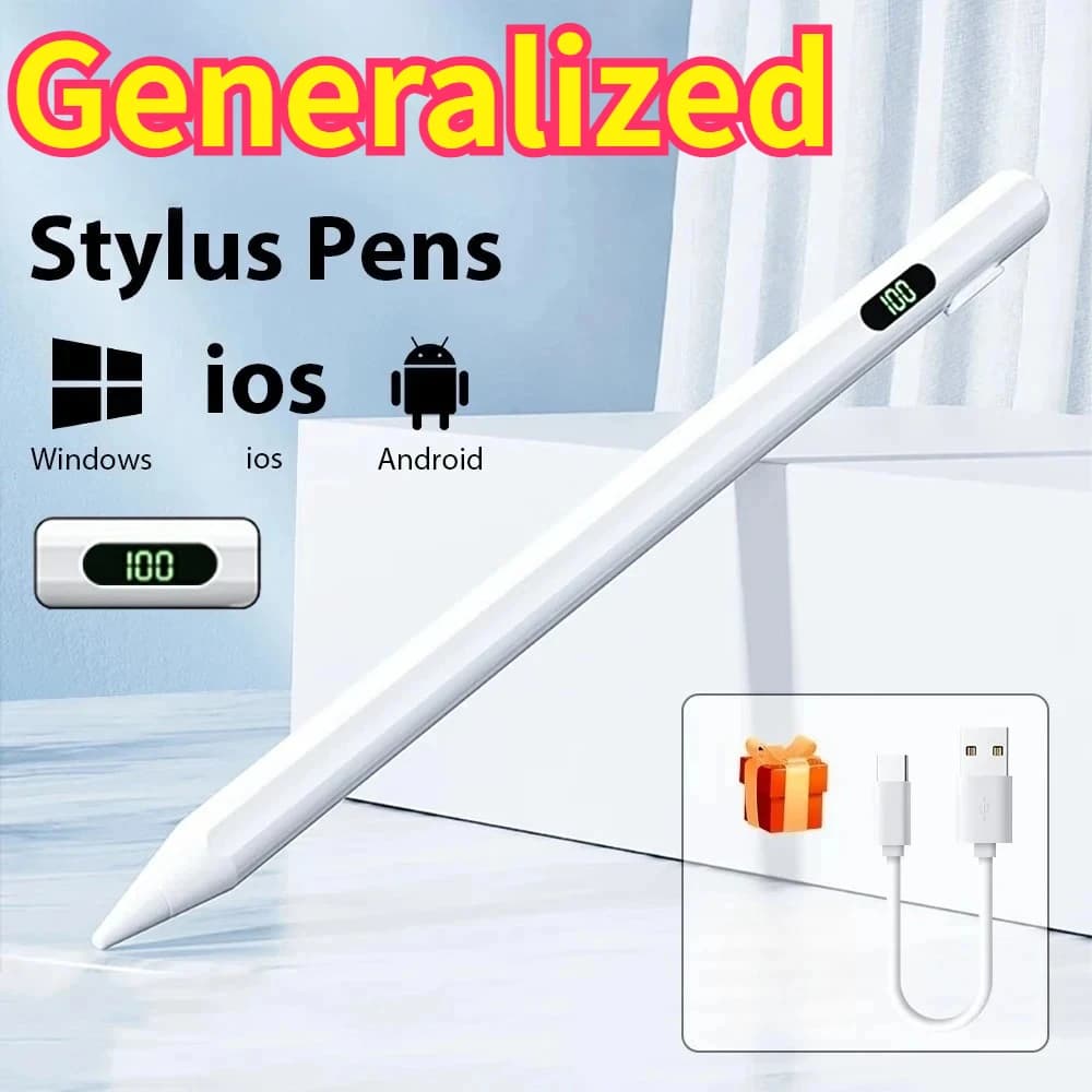 Niversal LED Digital Power Display Stylus Pen, Touch Screen Pen for IOS Android Windows IPad Samsung Huawei Xiaomi Tablets