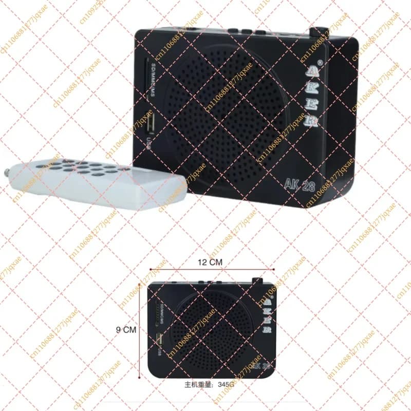 AKER AK28 Altoparlante Amplificato con Telecomando Wireless, 16W