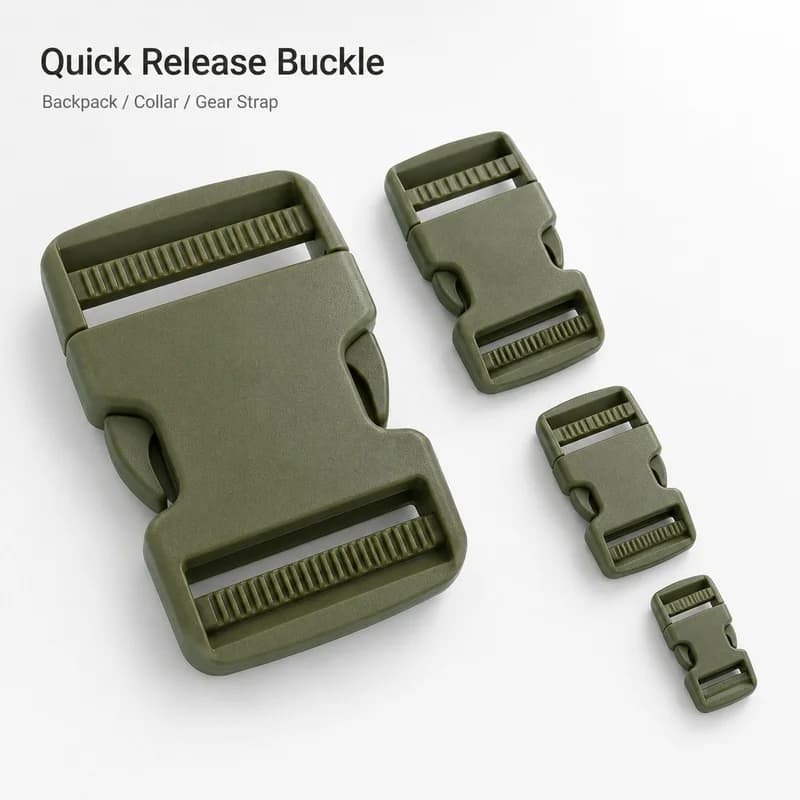 10Pcs/20Pcs 20-50mm Quick Side Release Buckle Plastic Clasp for Backpack Gear Strap Pet Collar Paracord Bracelet Outdoor Repair