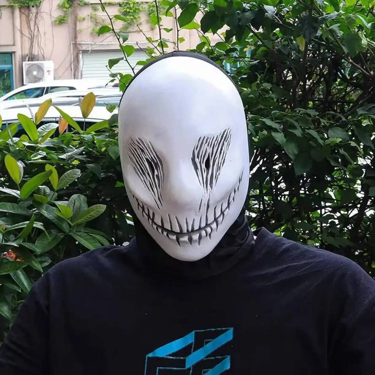 Mask Demonia Spaventosa, Fantasma Bianco in Lattice, Half Mask for Halloween, Cosplay Slenderman, Horror Monster Mask, Carnival Party Accessories and Screens
