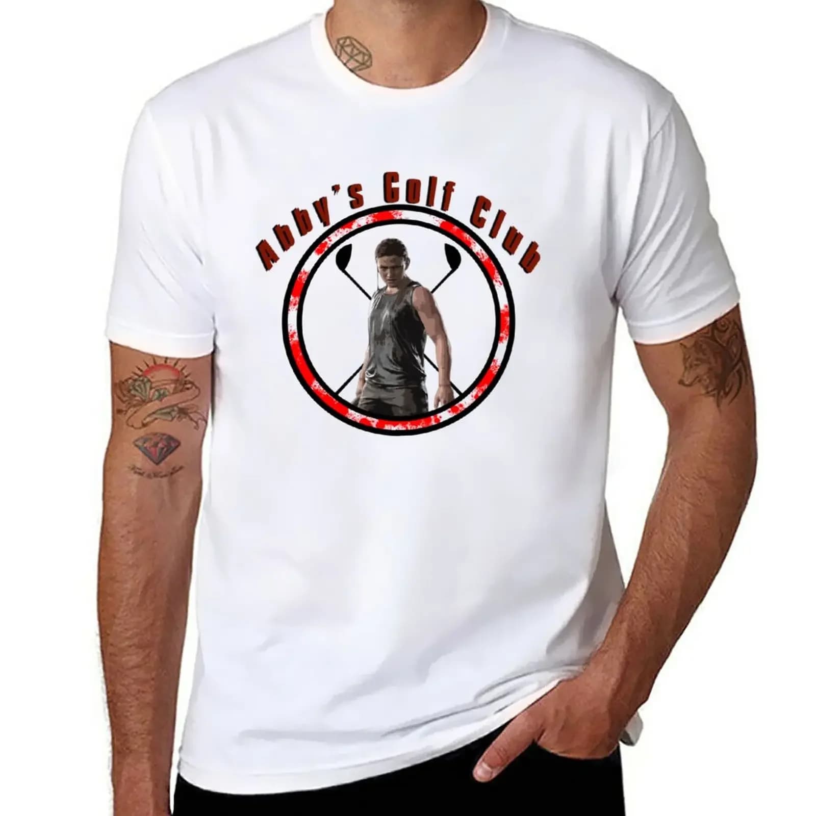 T-shirt Abby's Golf Club, taglie plus size, top estivo ad asciugatura rapida, confezione di t-shirt da uomo