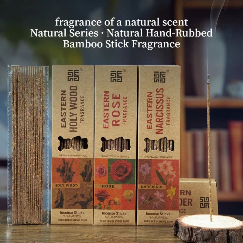 Bastoncini di incenso naturali argentini per strofinare le mani Legno sacro Lavanda Rosa Osmanthus Bastone di Joss con fragranza floreale naturale per uso domestico