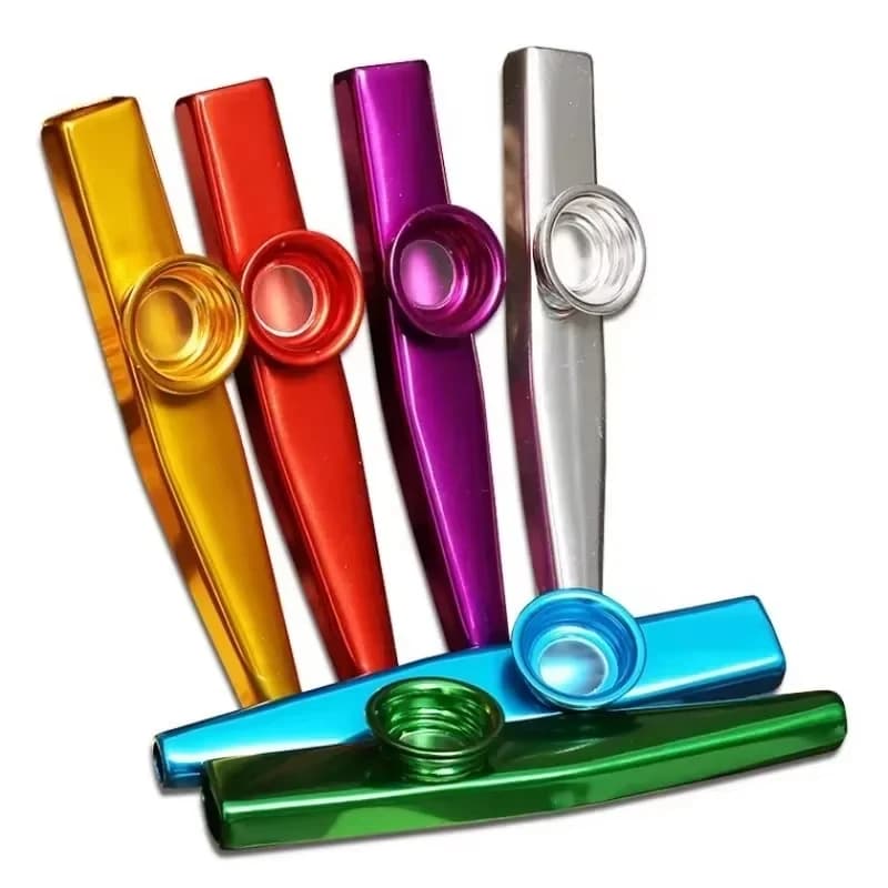 Kazoos in metallo Flauto Kazoo leggero Flauto leggero per armonica a bocca per strumento per chitarra Strumento per amanti degli ukulele