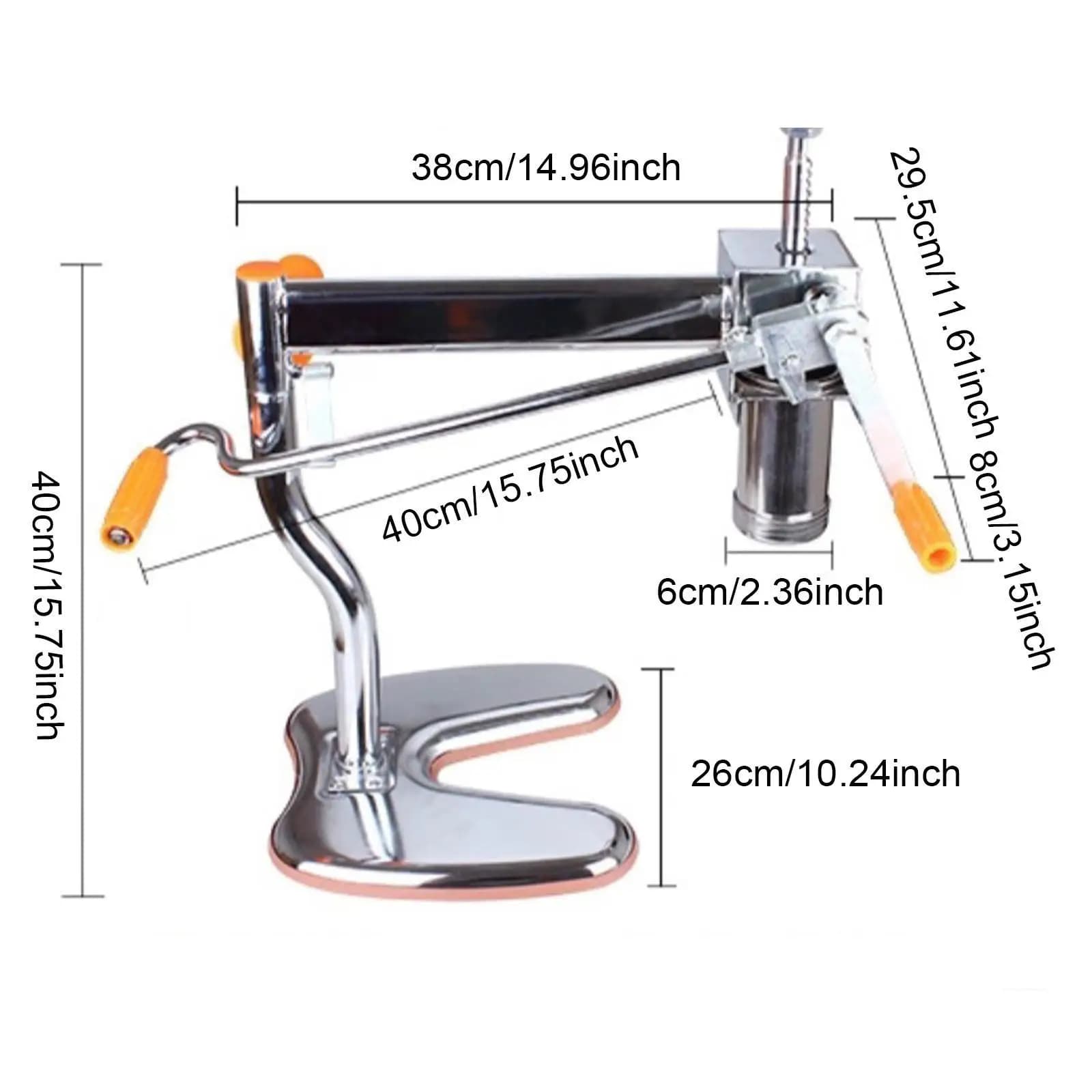 Macchina per Fare la Pasta con Base a U, Utensile da Cucina per Uso Domestico, Macchina Manuale per Pasta Fettuccine, Lasagna, Ramen da Tavolo