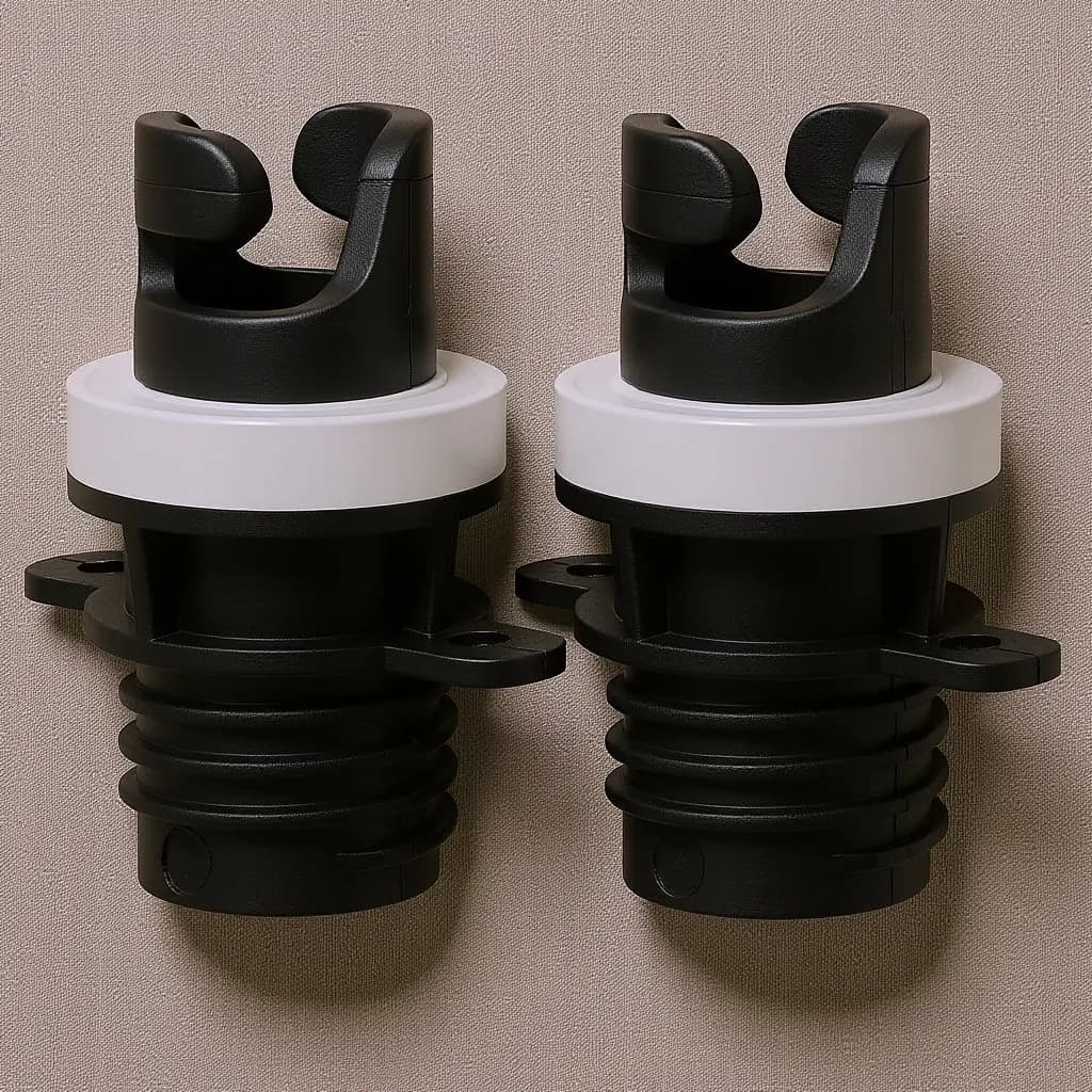 Adattatore per pompa per gommone gonfiabile, 2 pezzi, connettore per valvola dell'aria per kayak, SUP, paddle board, connessione rapida, compatto, resistente all'usura, per esterni