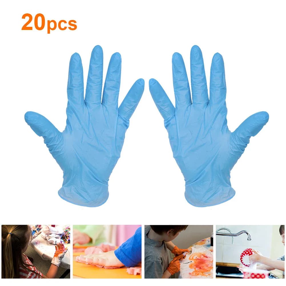 20 pezzi/1 scatola guanti monouso per bambini guanti in lattice elastico guanti protettivi sanitari per la pulizia della cucina