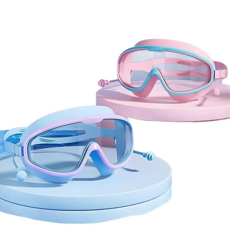 Occhialini da Nuoto per Bambini con Montatura Grande HD, Antiappannamento, Impermeabili, per Ragazzi e Ragazze, Multicolore Opzionale, 1 Pezzo