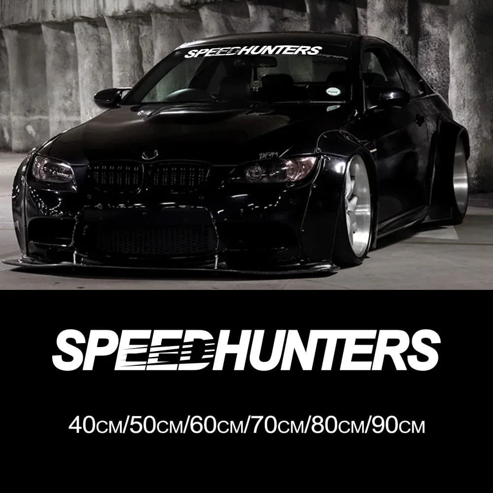New design of various sizes Speed Hunters Graphic Car Vinyl Sticker Waterproof Racing Body Truck Bumpers Rear Lunotto Decalcomania, 100 cm