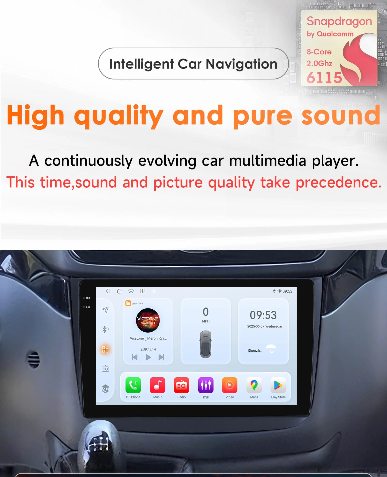 Android 14 Autoradio per Mercedes-Benz W639 Vito 2 Viano 2 2003-2015 Multimedia GPS Carplay 360 Cam BySnapdragon 6115 Autoradio