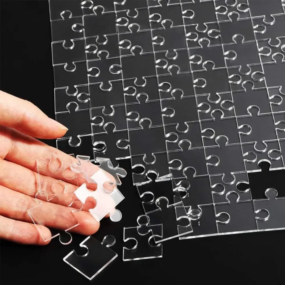 49/121/200/300Pcs Puzzle vuoto trasparente difficile divertente Puzzle acrilico unico gioco di decompressione giocattoli educativi per la famiglia