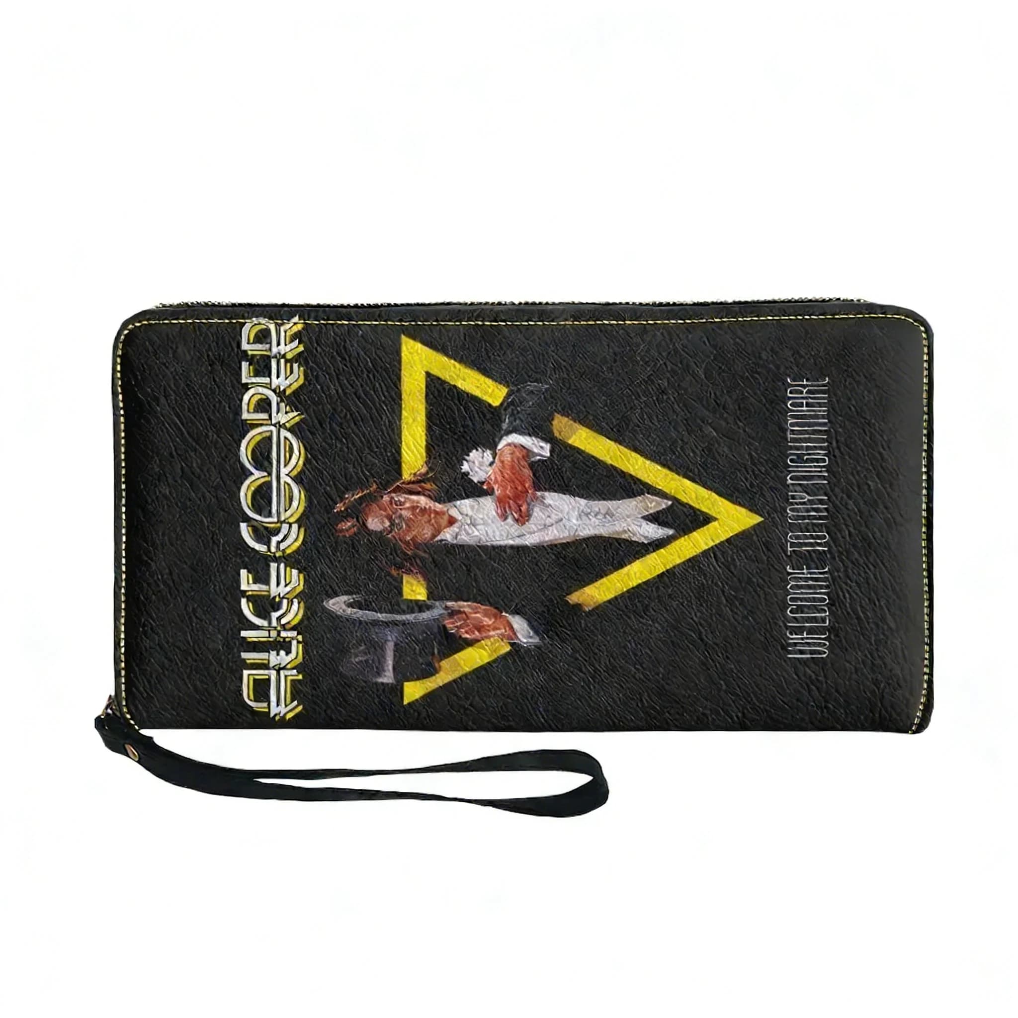 Hot Alice Cooper Horror Rock Custom Purse Mens Womens Teenagers Zipper Long Wallets Double Print Portable Wallet Gift Bag