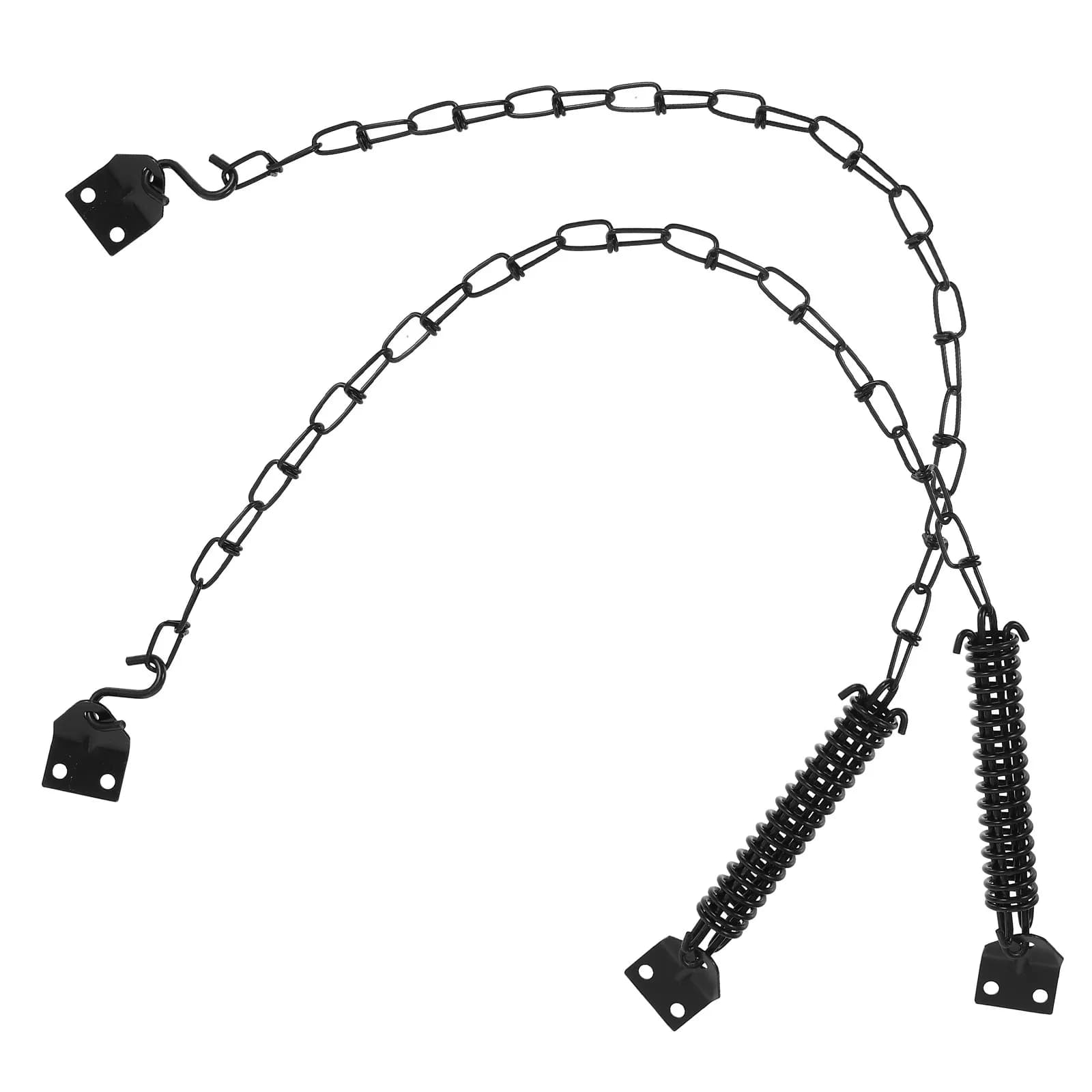 2 set di catene di sicurezza in metallo per porte, stile americano, con maniglia antivento, limitatore di sicurezza per porte interne anteriori, antifurto