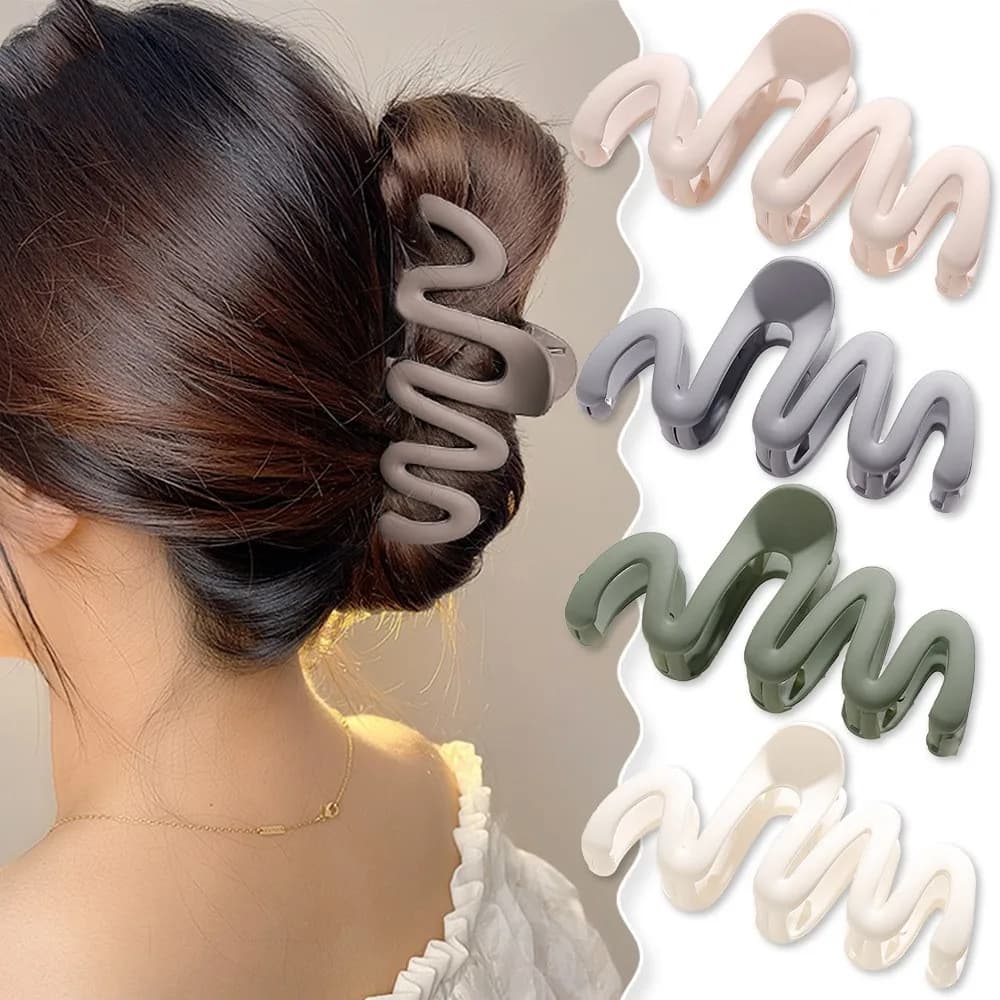 New Fashion Large glassato Color Geometry Clip Hairpin Barrettes per le donne accessori per ragazze copricapo artiglio per capelli all'ingrosso