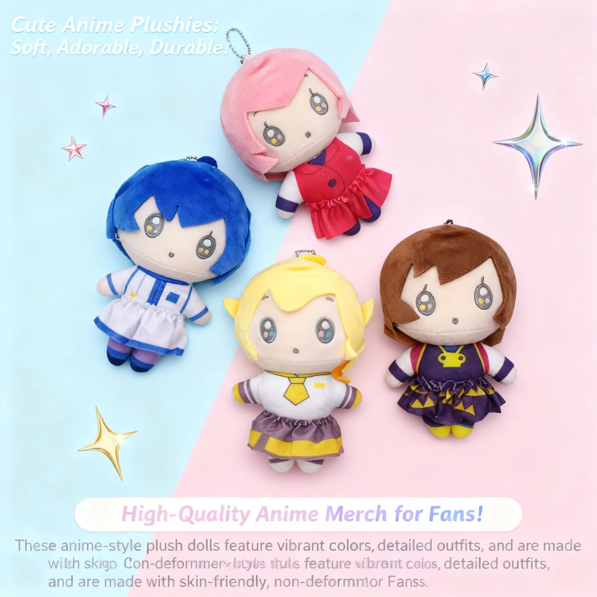 Portachiavi Peluche Miku Hatsune, Ciondolo Anime Carino per Zaino, Giocattolo da Appendere Vocaloid, Statuetta da Collezione, Regalo per Fan e Cosplay