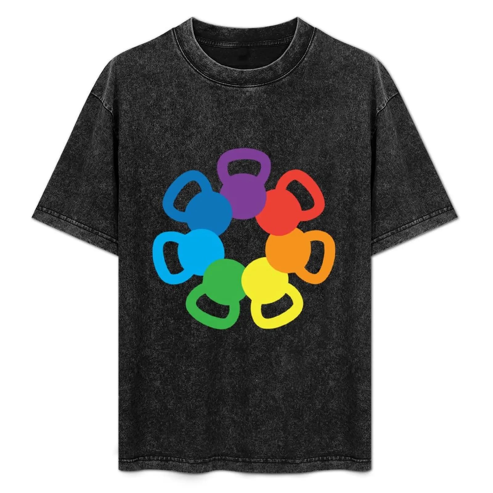 T-shirt Rainbow Kettlebell per festival e feste