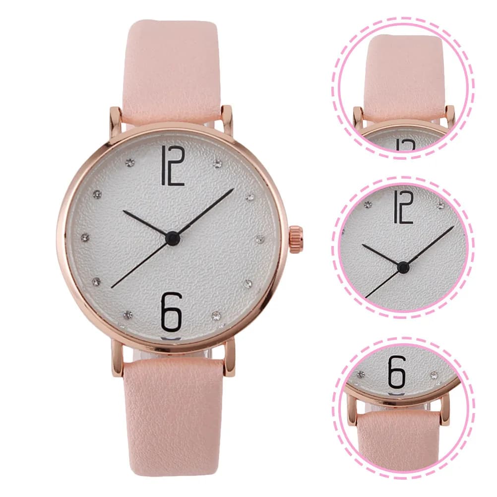 Orologio da Polso Analogico al Quarzo da Donna con Cinturino Regolabile, Casual, per Studentesse, Regalo di Moda Quotidiana