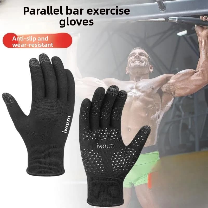 Men's Traction Gloves with Bar, Full toe, for fitness, protective, anti-slip, universal for all seasons
