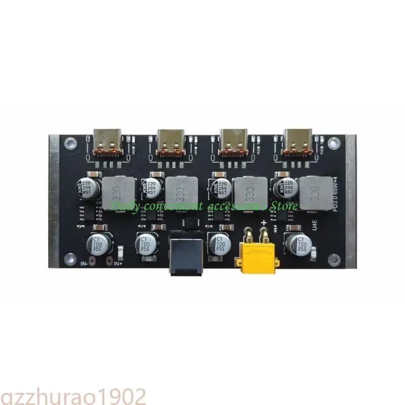 Modulo di ricarica rapida PD65W a 4 vie Interfacce di tipo C Supporto scheda di ricarica rapida Sostituzione PD3.0/2.0 per telefono portatile