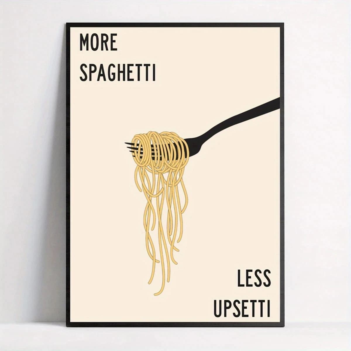 (No frame)More Spaghetti Less Upsetti Wall Art Prints Canvas Painting Poster Picture For Living Kitchen DiningRoom Home Decor