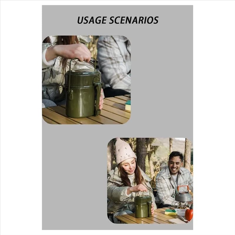 RTSHE-Forniture per pentole da cucina all'aperto Lunch Box Set di tazze per mensa per campeggio per ciotola d'acqua da viaggio per picnic