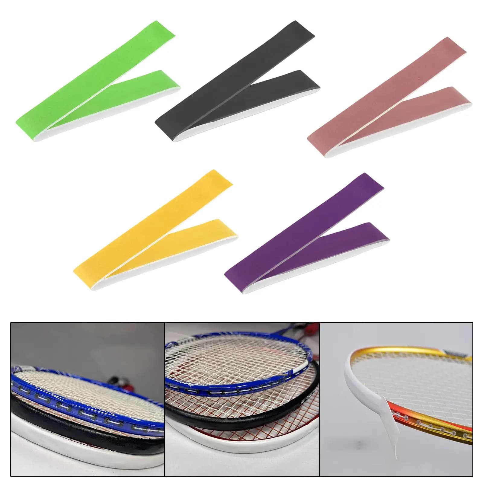 Nastri Universali per Racchette da Badminton in PU, Protezione per Telaio, Adesivo Sostitutivo per Accessori Testa Racchetta