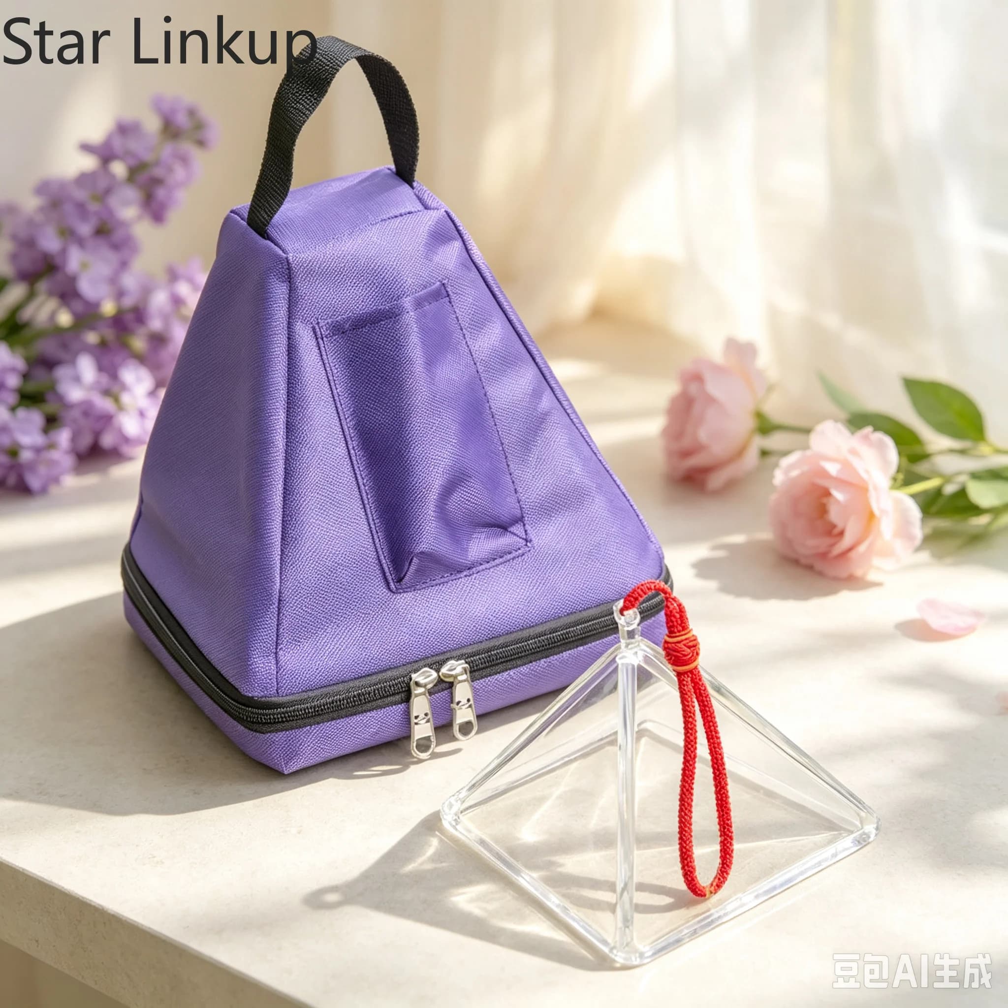 Star Linkup Quartz singing pyramid equipped with storage bag, upgraded Tibetan meditation tool, tunes chakras and uplifts spirituality via resonant sound healing