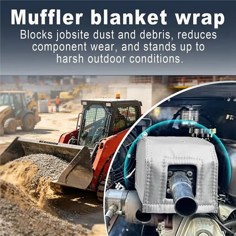 Muffler Blanket For Small Equipment For Mini Excavator Skid Steer Rato 420Cc& Predator, Muffler Cover Heat Shield Wrap-AS55