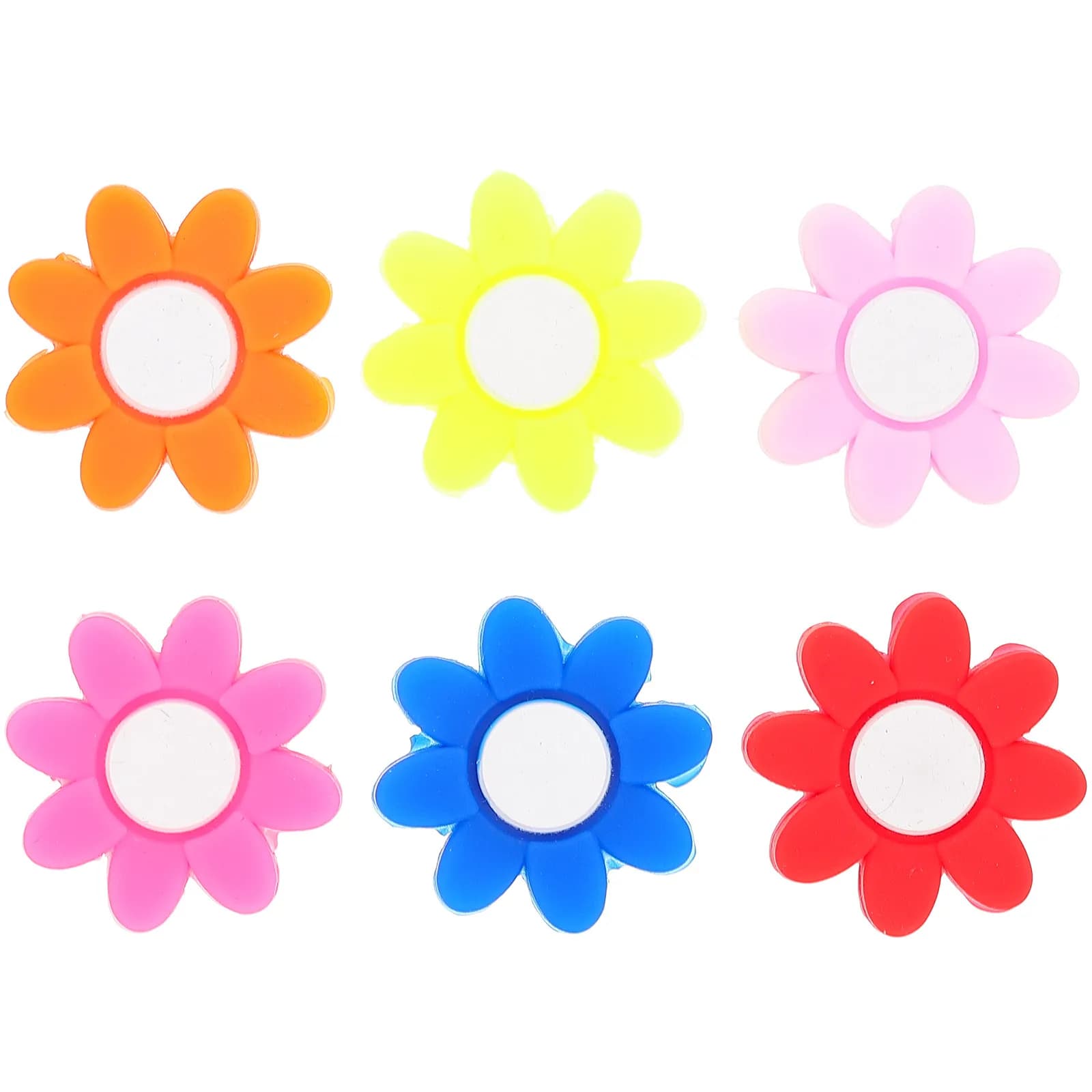 6 Pieces Antivibrations in Silicone Shape Flower for Tennis Racks, Reduces Cord Vibrations, Improves Hold Control, Portable