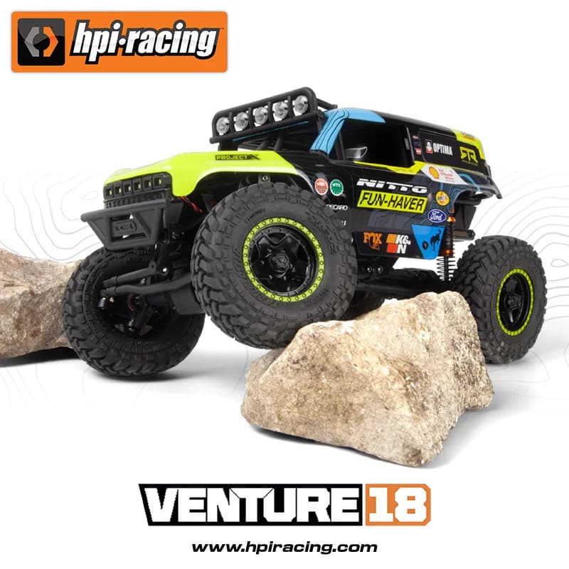 HPI RACING VENTURE Flux U4 4400 1/18 4WD RC Auto Simulazione Elettrico Spazzolato Telecomando Fuoristrada Arrampicata Modello di Veicolo Giocattolo