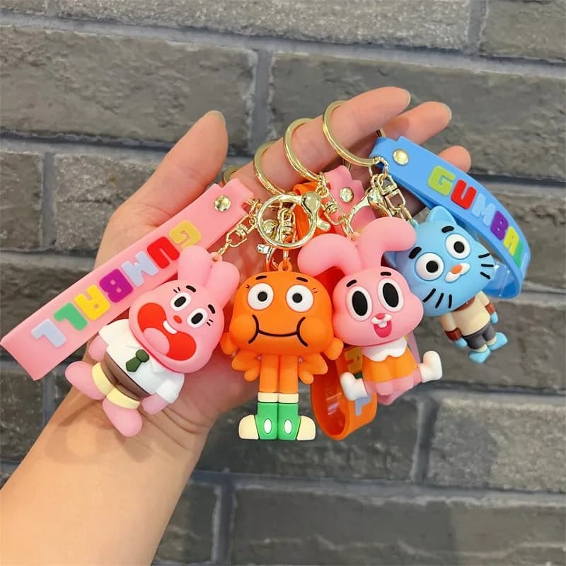 Il fantastico mondo di Gumball portachiavi cartone animato Anais Darwin modello in PVC bambola ciondolo decorazione zaino portachiavi accessori regalo