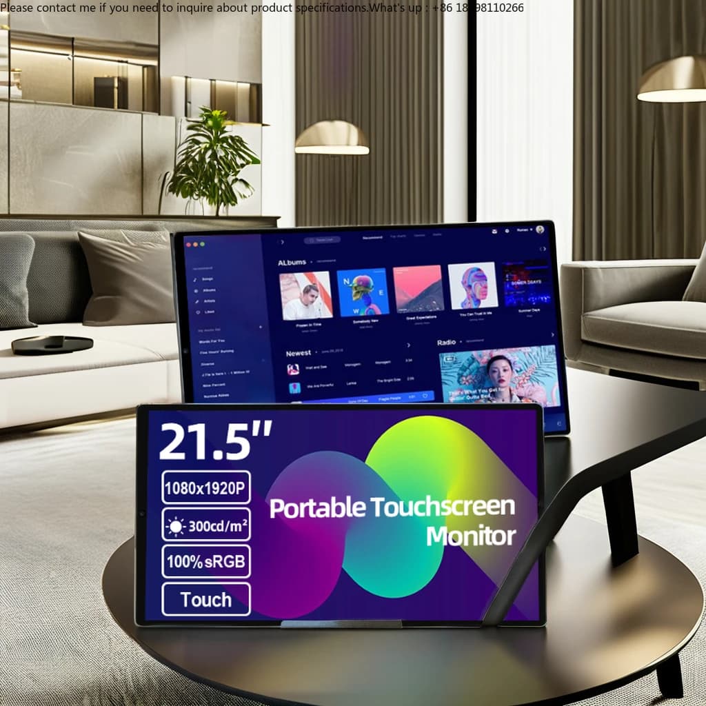 Monitor Portatile IPS Ultra Sottile da 21.5" 1080P con Schermo Smart Movibile, 4GB+64GB, Android 12, Tablet da Disegno, 60Hz