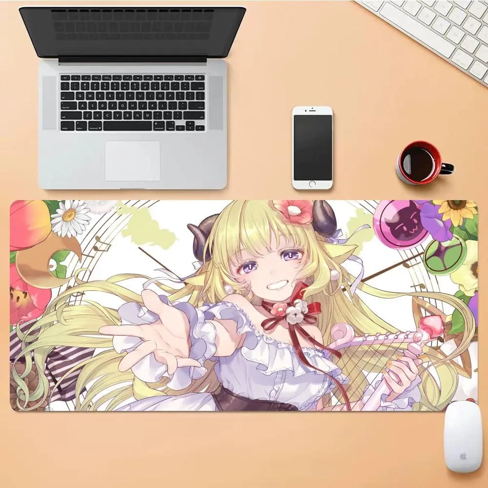 Tsunomaki Watame Mouse Pad Desk Mouse Pad HD Desk Pad Extended Gaming Keyboard Mat Large XXL Gamer Mouse Pad 90x40